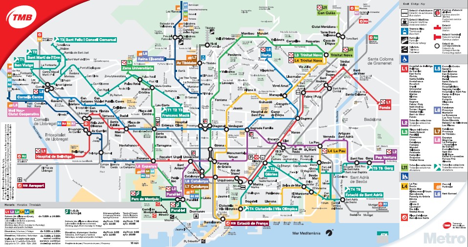 Barcelona Public Transport Map Pdf