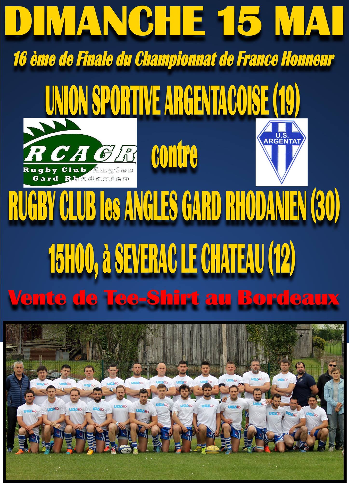 Championnat de France Honneur - 15 Mai 2016 - US Argentacoise / RC Les Angles