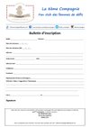 Bulletin d'adhésion "La 8ème Compagnie_Fan Club des Femmes de Défis"