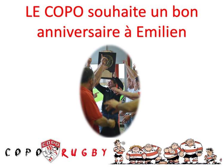 Actualite Le Copo Souhaite Bon Anniversaire A Club Rugby Club Olympique Perigueux Ouest Clubeo