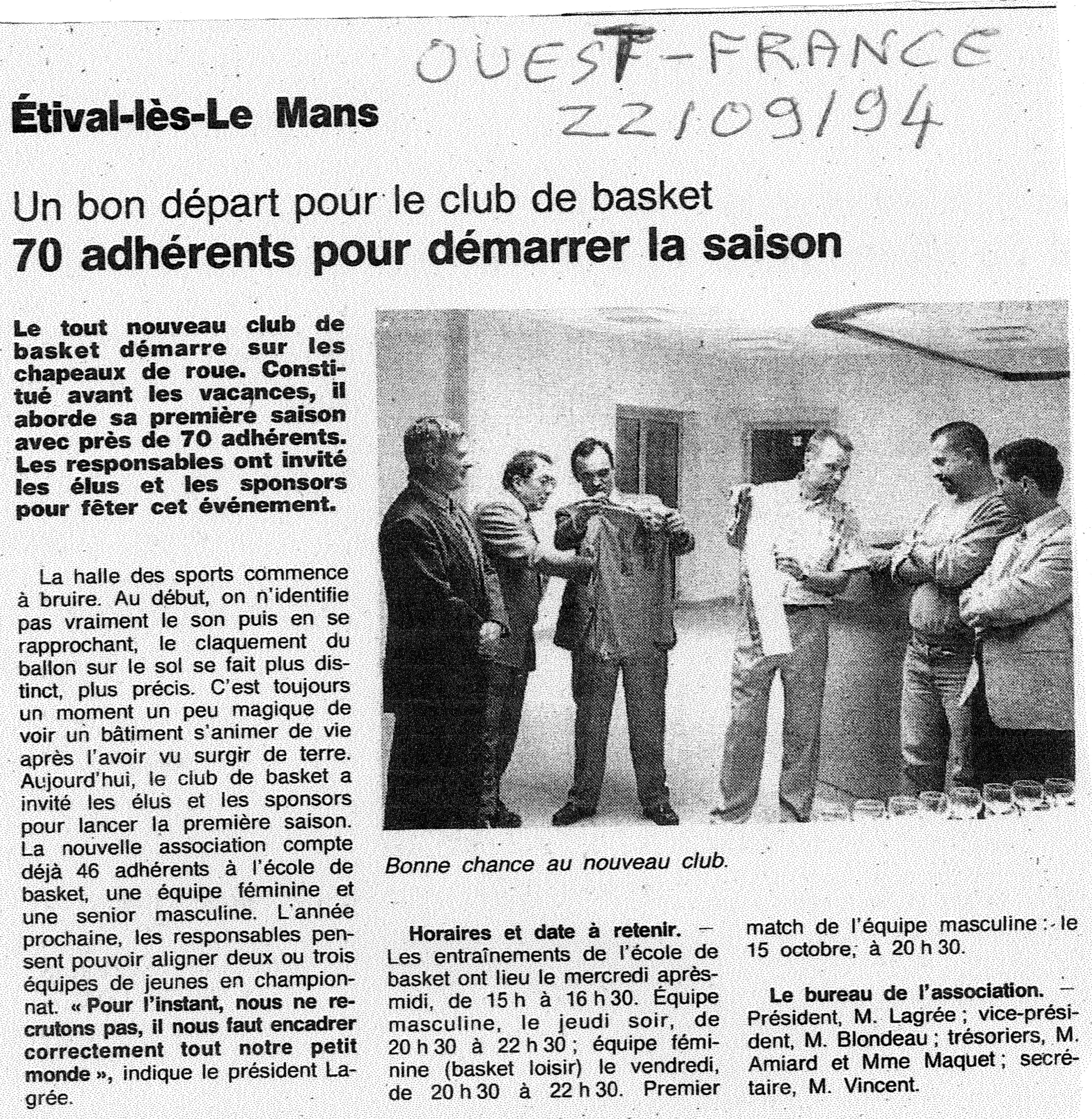 Ouest France 22/09/1994